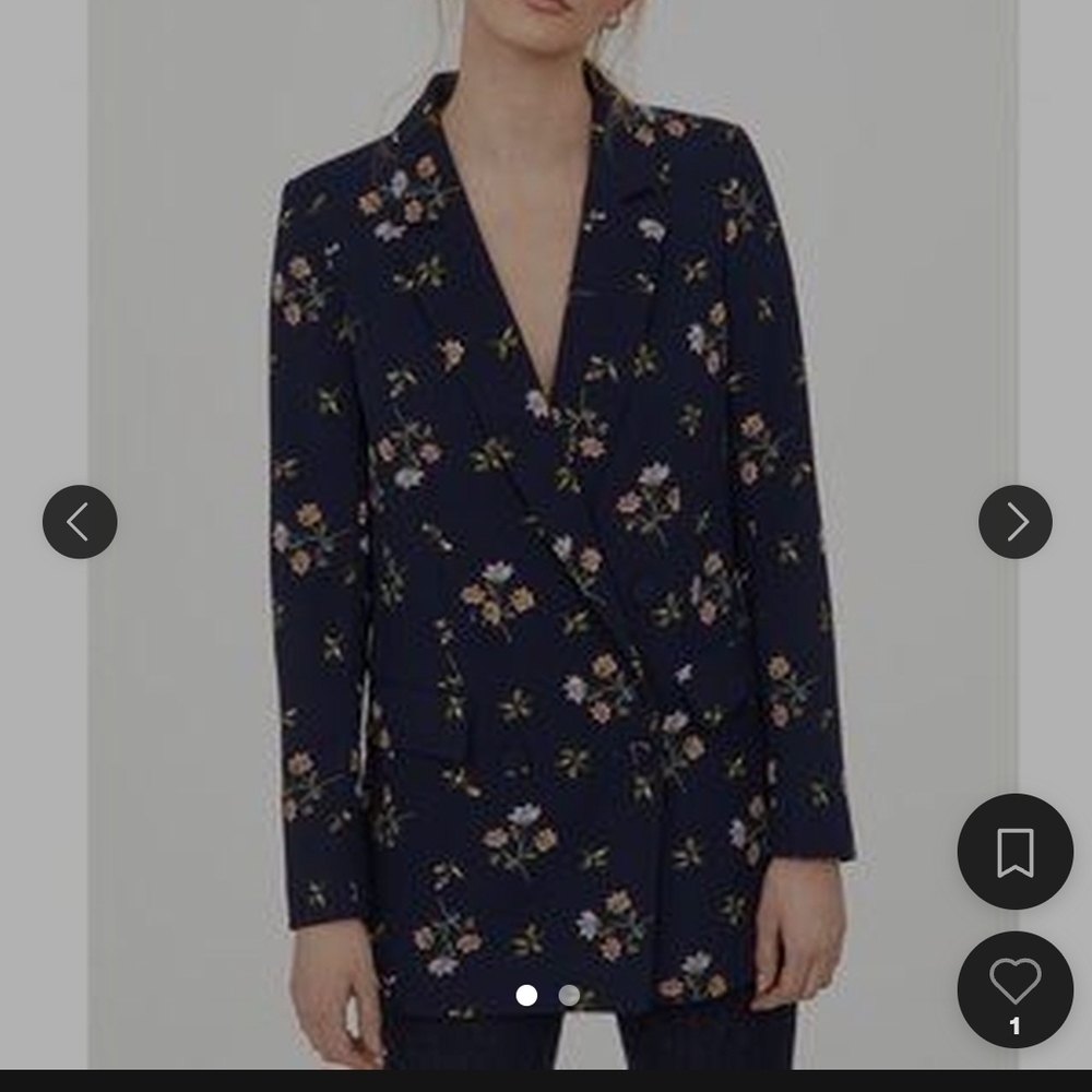 Navy Floral Women's Blazer